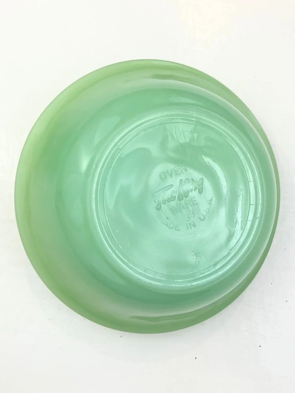 Vintage Fire King Jane Ray Jadeite Dessert Bowls Set of 2 1950's
